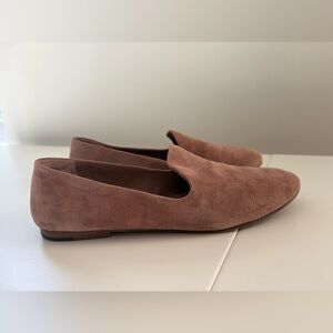 Vince Suede Mauve Slip On Flat Loafers - Size US 8.5 / EUR 38.5